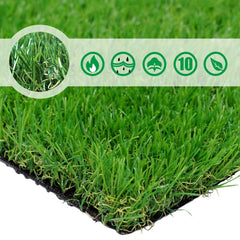 Petgrow front view of artificial grass rug showing full 6.5x10 ft realistic lawn benefits