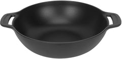 PETKAO 7425 wok front view showing matte enamel and shape for durable outdoor cooking