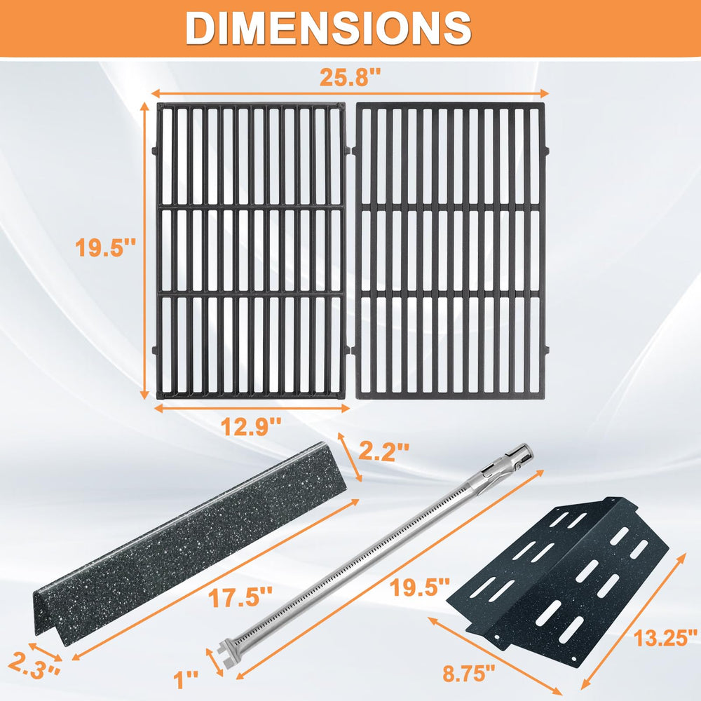 PETKAO stainless-steel burner tubes profile showing even flame spread benefit