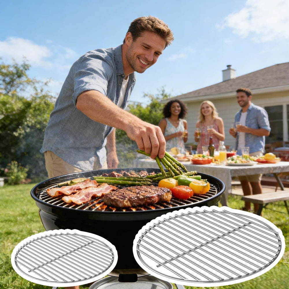 PETKAO charcoal grate detail showing ventilation holes for improved airflow