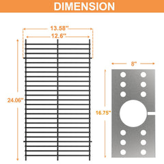 PETKAO close-up of stainless heat shield edge for corrosion resistance and better heat flow
