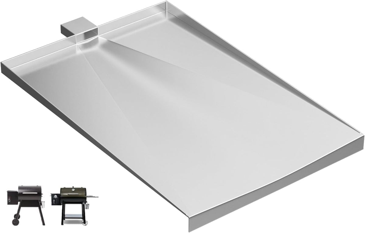 PETKAO front view drip pan showing fit and clean edges for easy replacement