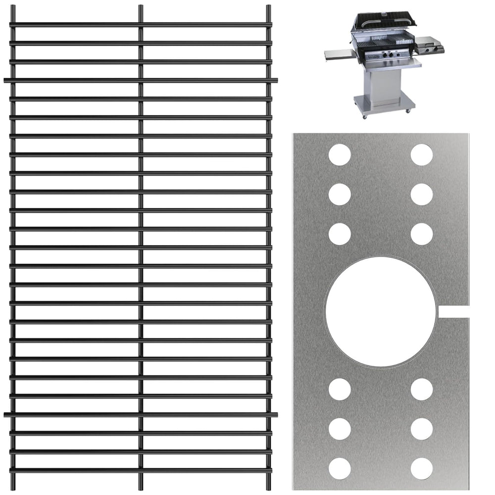 PETKAO front view of briquette rack and shield showing complete replacement kit benefits