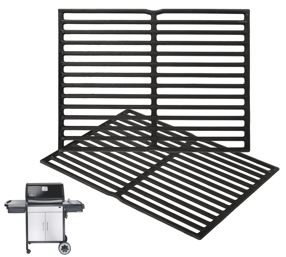 PETKAO front view of replacement cast iron grill grates showing solid build and fit benefit