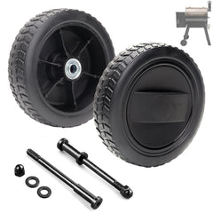 PETKAO front view of two replacement grill wheels showing fit and finish benefit