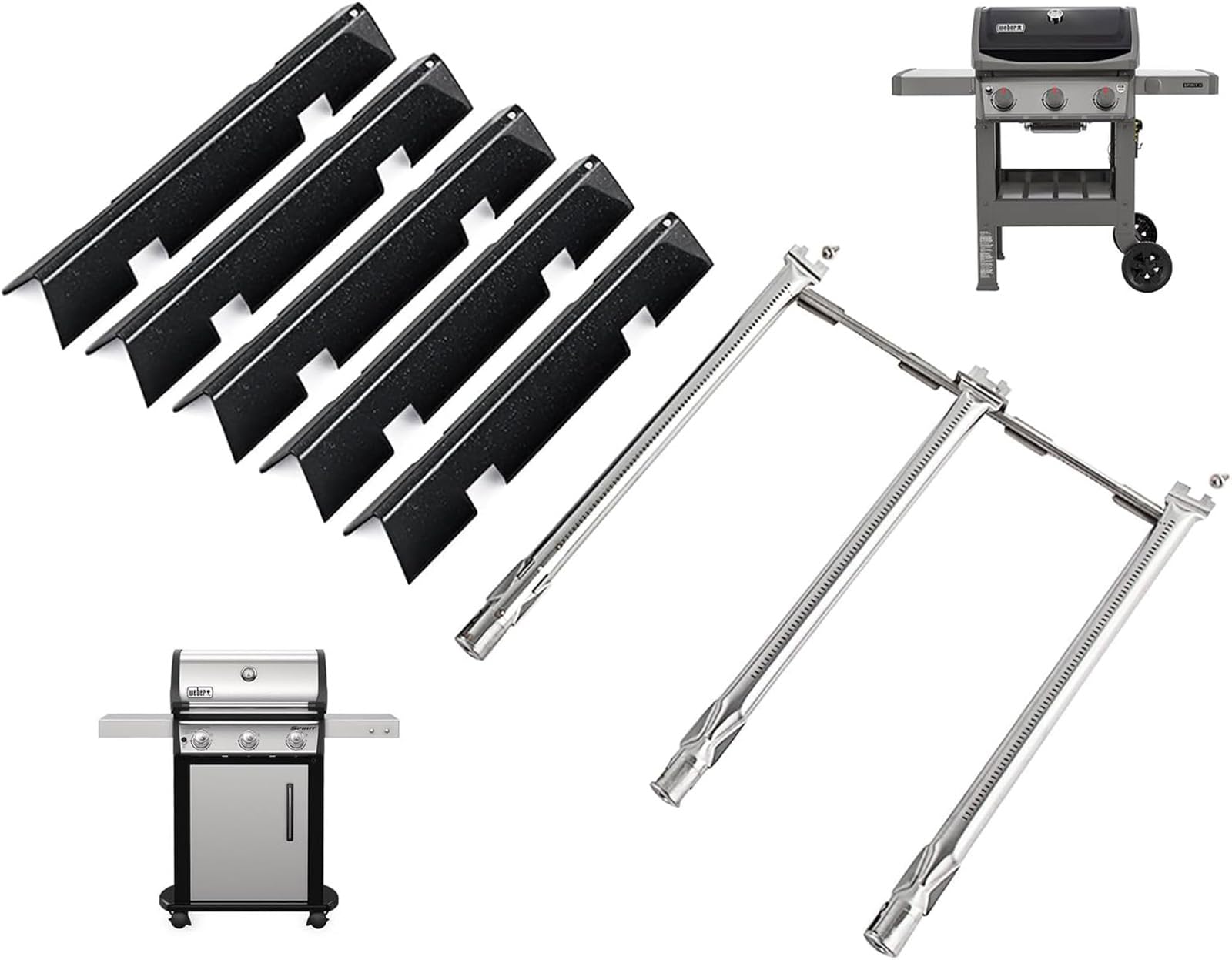 PETKAO front packaging showing complete Weber Spirit 300 kit and quick install benefits