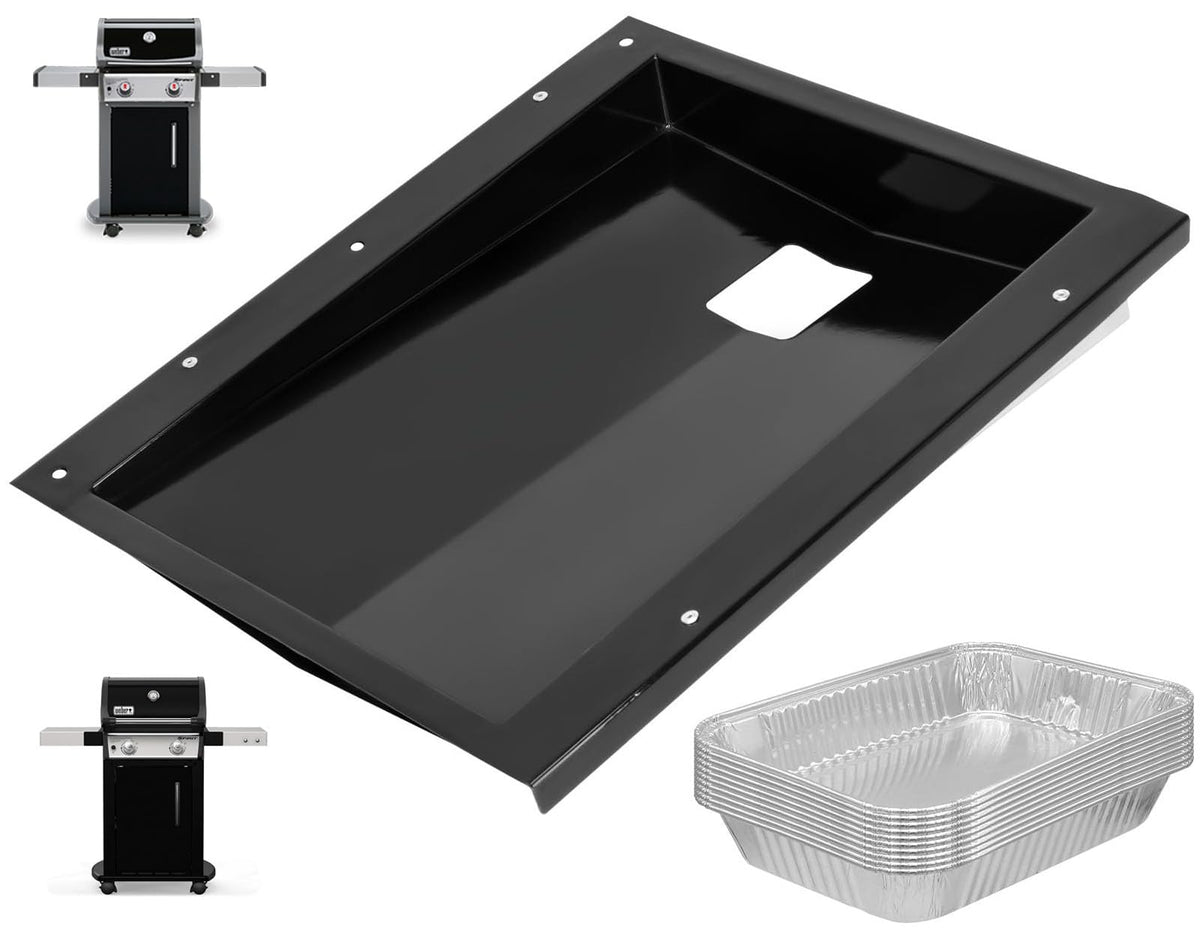 PETKAO front view of replacement grease tray showing fit and solid construction for easy swap