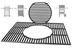PETKAO front view of full three-piece grate set showing precise fit and restored functionality