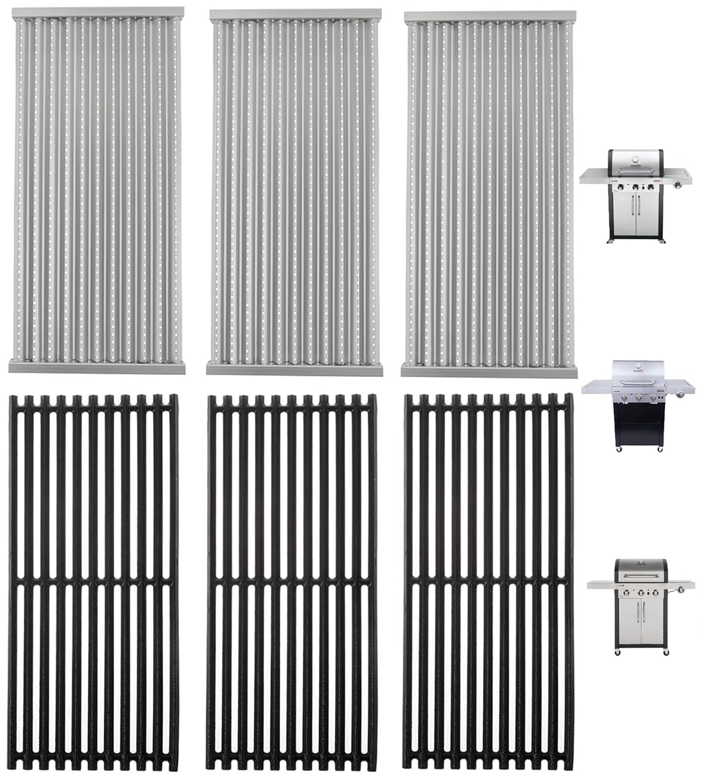 PETKAO front view kit showing emitters and grates for easy replacement