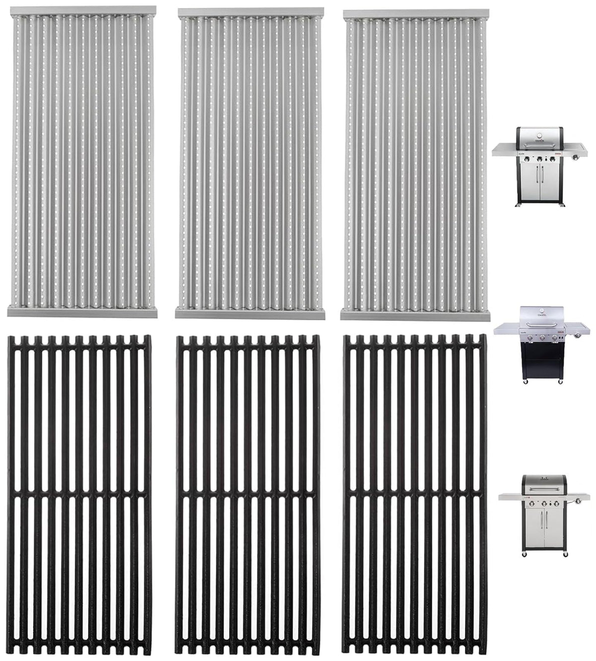 PETKAO front view kit showing emitters and grates for easy replacement