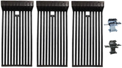 PETKAO front view of three cast iron grates showing full coverage benefit