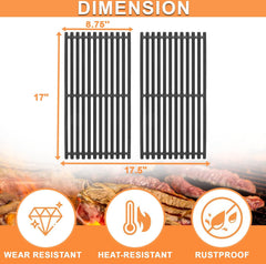 PETKAO grates installed in Char-Broil grill demonstrating easy replacement
