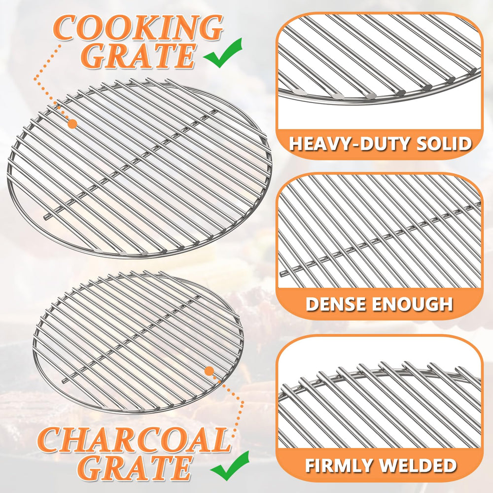 PETKAO grates installed in Weber Smokey Joe demonstrating secure fit benefit