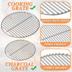 PETKAO grates installed in Weber Smokey Joe demonstrating secure fit benefit