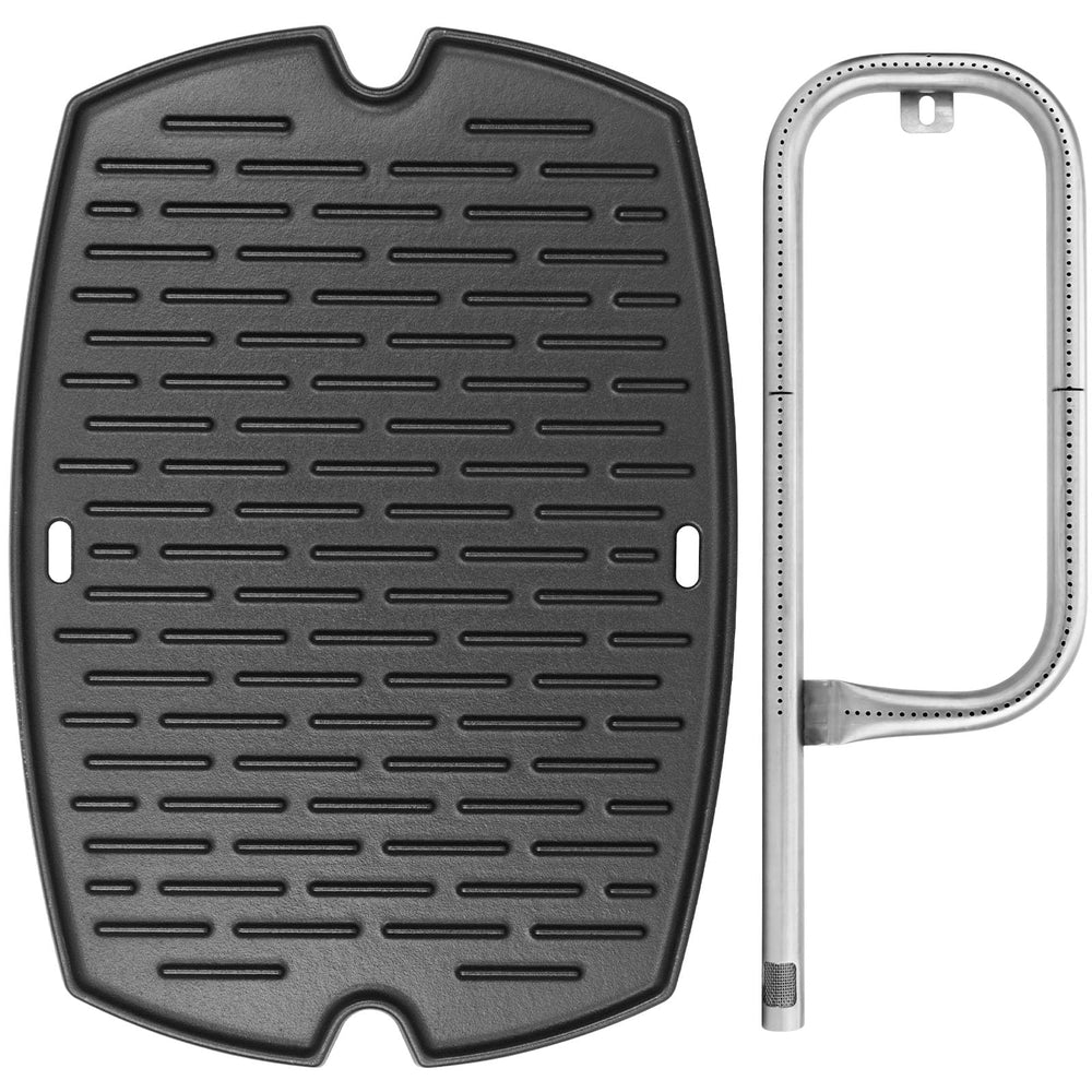 PETKAO griddle front view showing full 17 inch plate and durable design benefit