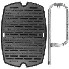 PETKAO griddle front view showing full 17 inch plate and durable design benefit