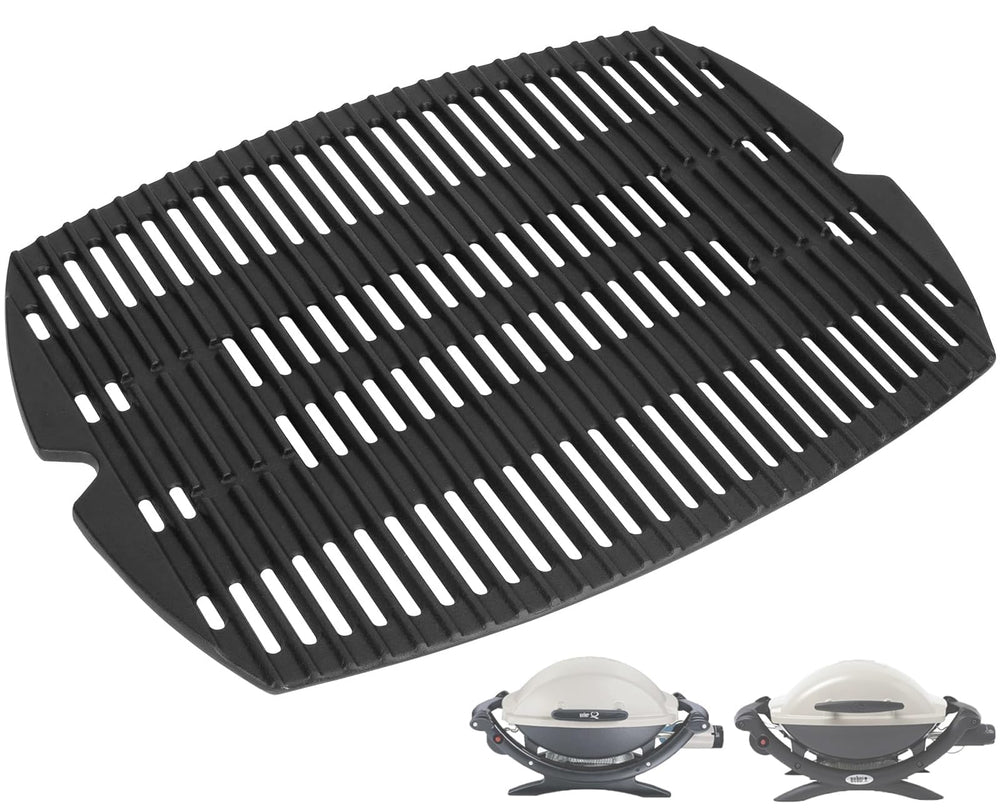 PETKAO front view of matte enamel cast iron grate showing sturdy bars and fit