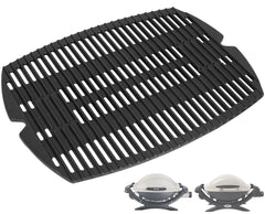 PETKAO front view of matte enamel cast iron grate showing sturdy bars and fit