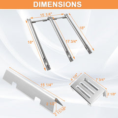 PETKAO heat deflector with measurements reducing flare-ups and reflecting heat