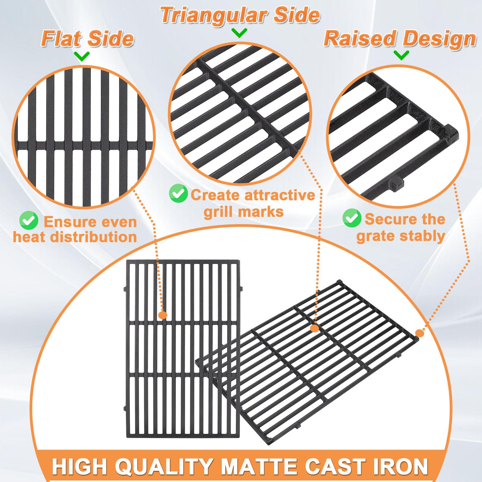 PETKAO porcelain-enameled heat deflectors top view protecting burners and vaporizing drips