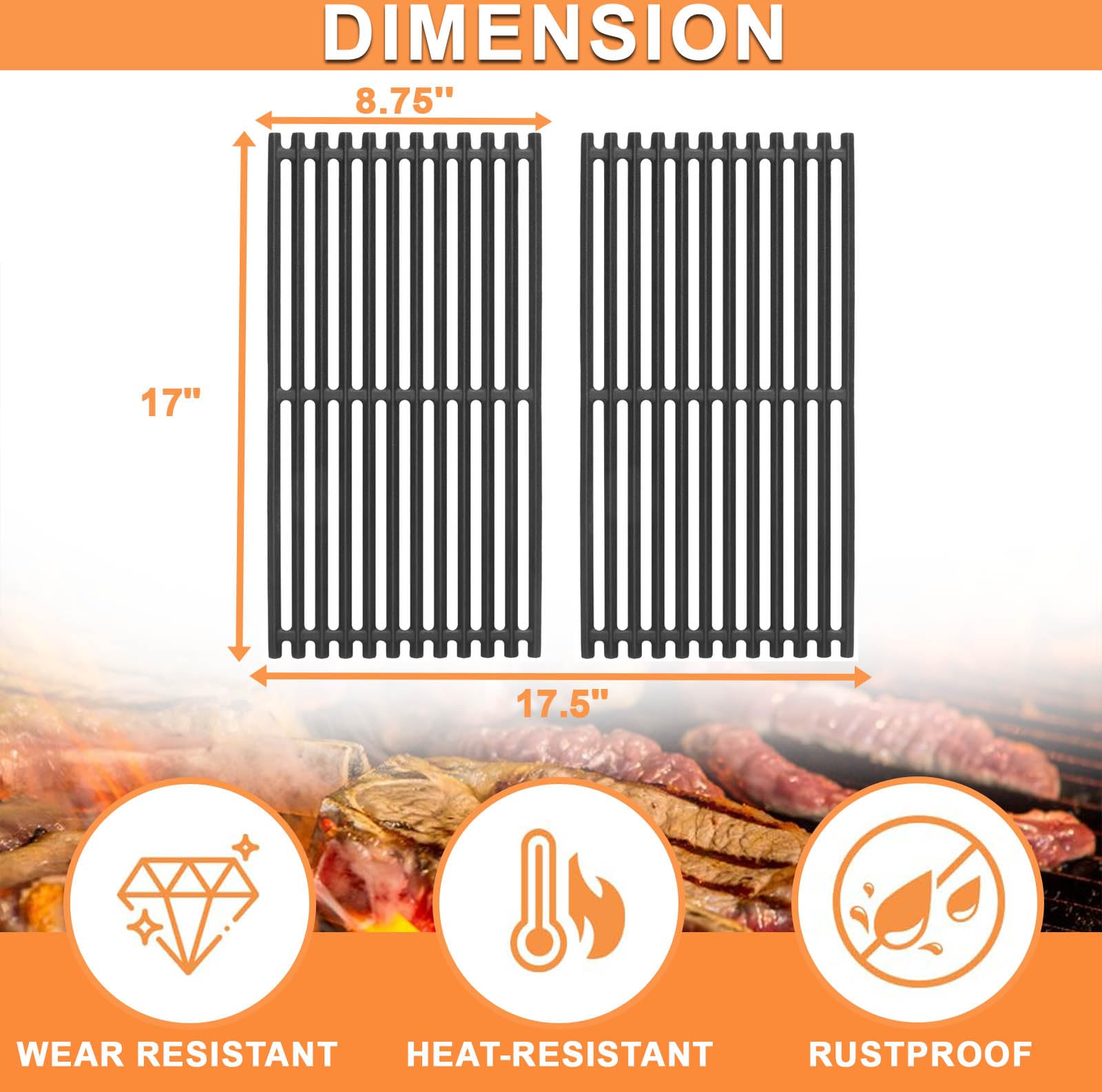 PETKAO installed in Char-Broil grill demonstrating proper fit and even heat