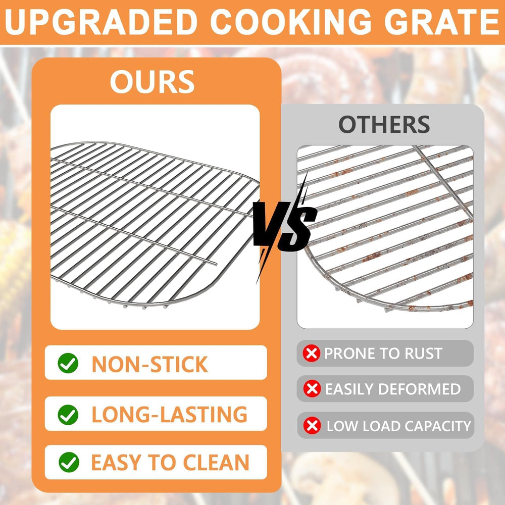 PETKAO grate installed in Walk-A-Bout grill demonstrating restored cooking surface benefit