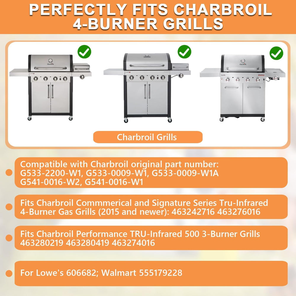 PETKAO installed on Char-Broil grill demonstrating even heat distribution