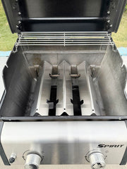 PETKAO installed flavorizer bars on Weber grill showing improved heat distribution