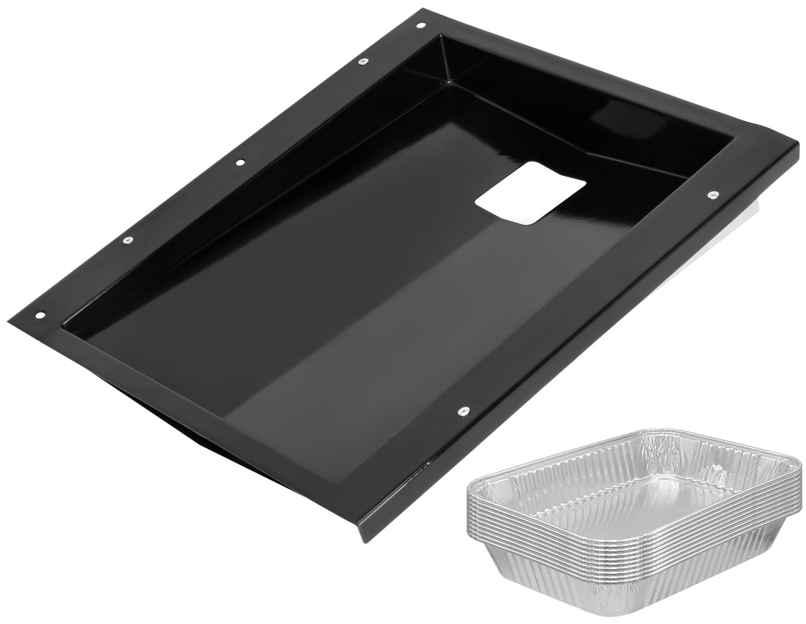 PETKAO lifestyle image of grill cleanup with tray and liner showing tidy maintenance routine