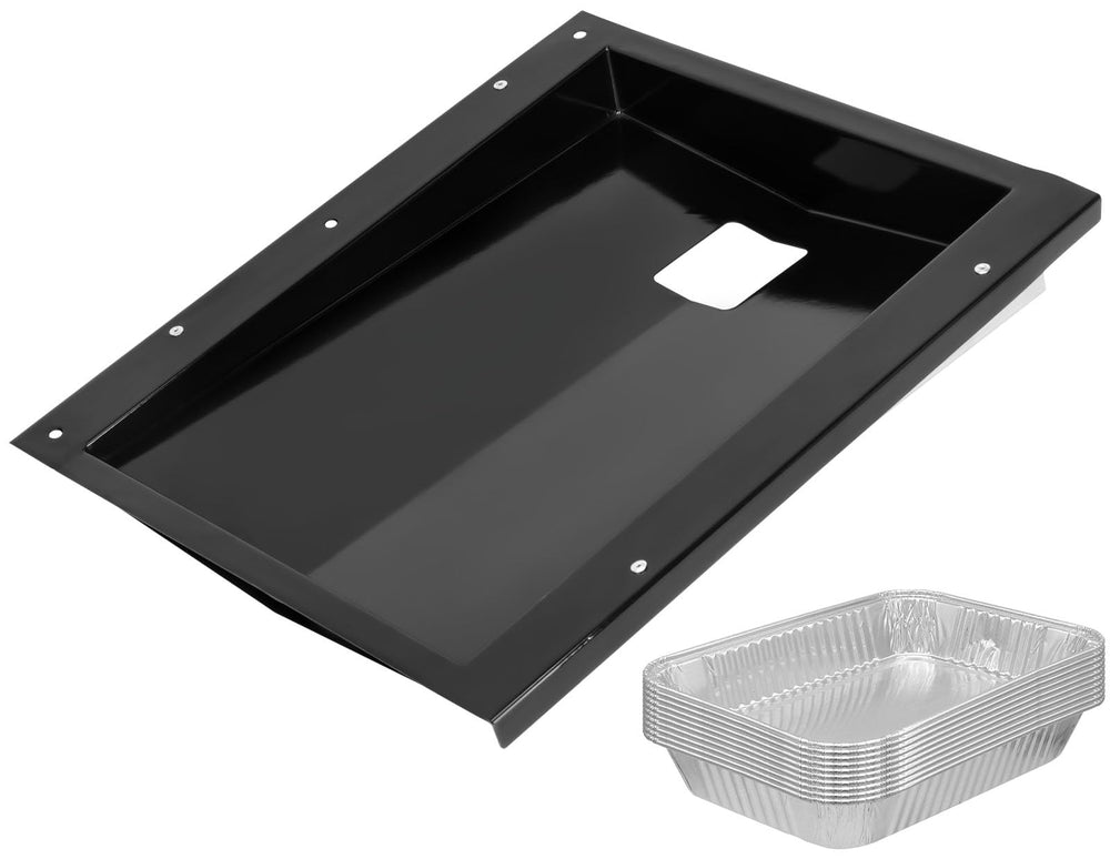 PETKAO lifestyle image of grill cleanup with tray and liner showing tidy maintenance routine
