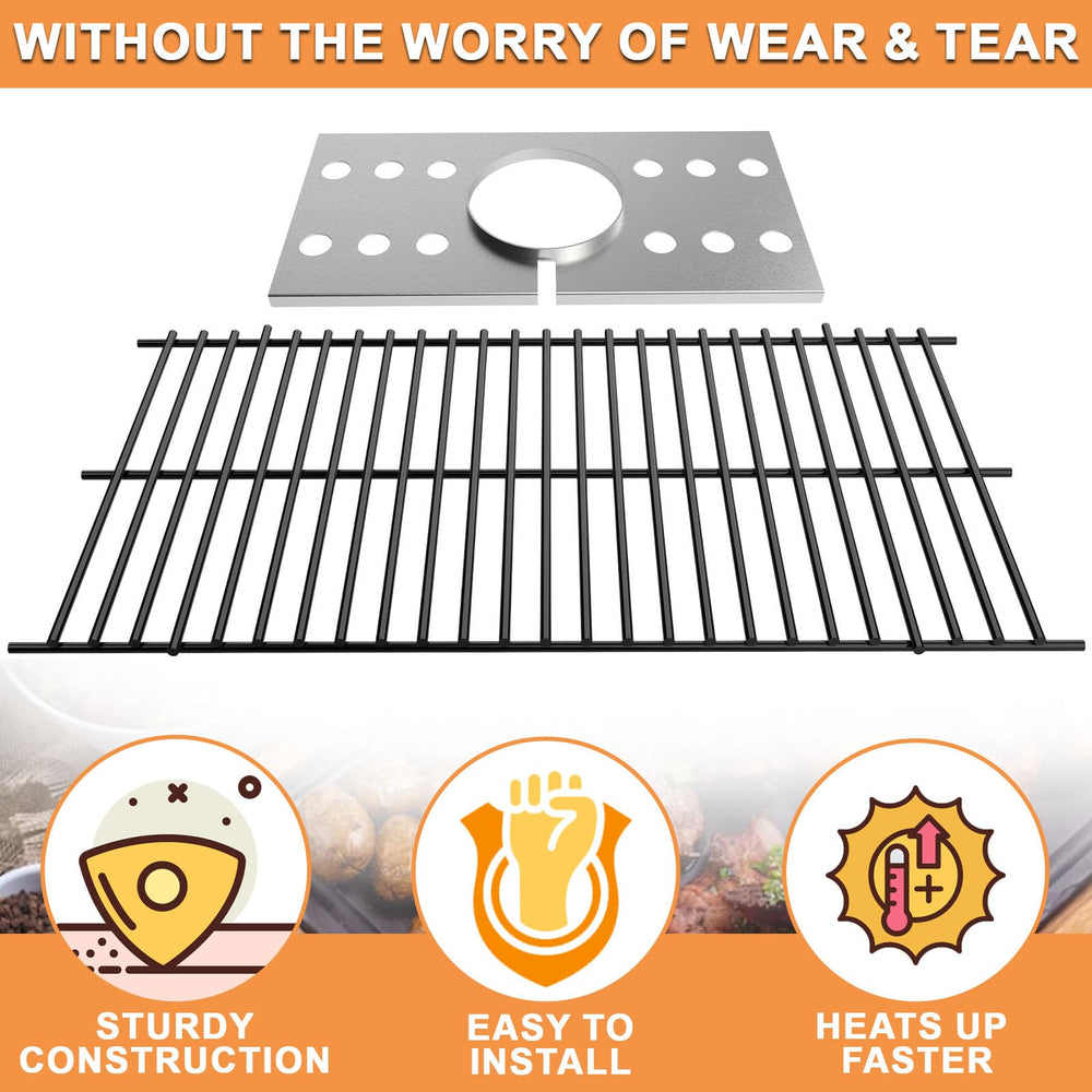 PETKAO replacement parts shown in a grilling scene enhancing cooking consistency outdoors
