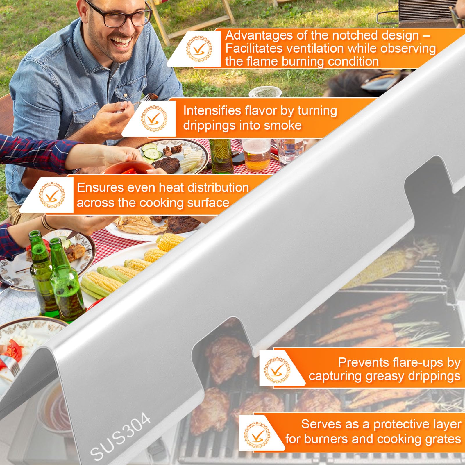 PETKAO grill in use with replacements delivering better searing and flavor