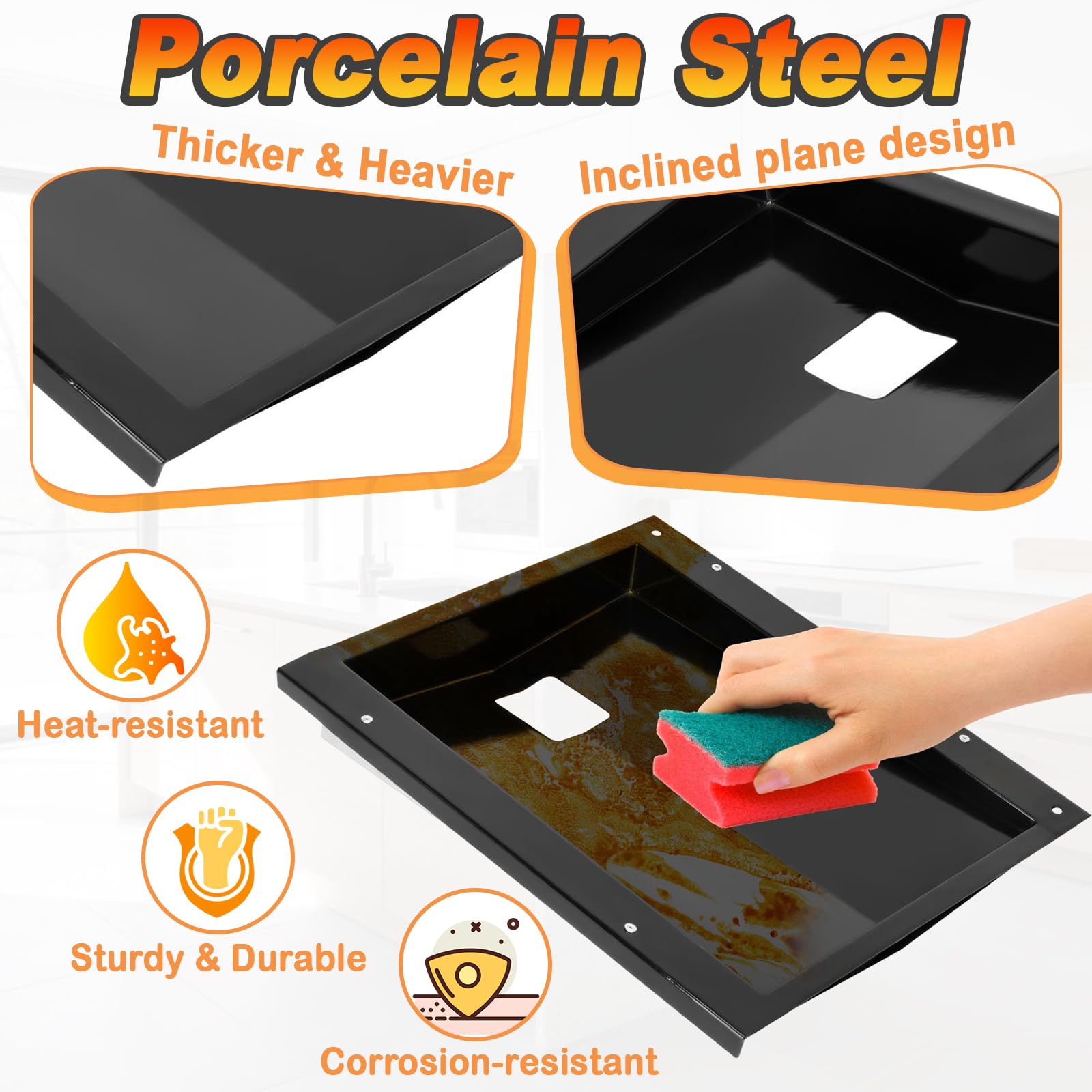 PETKAO hand pulling out used foil liner illustrating quick disposable cleanup benefit