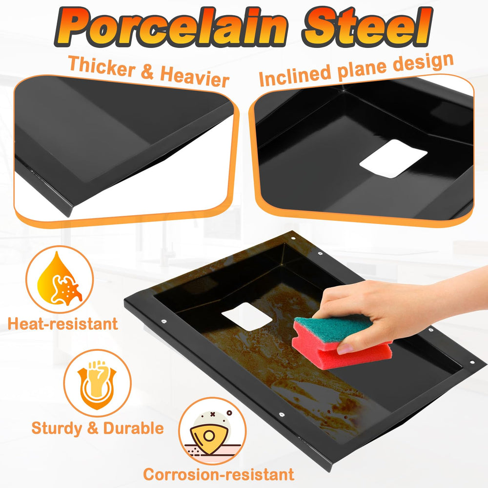 PETKAO hand pulling out used foil liner illustrating quick disposable cleanup benefit
