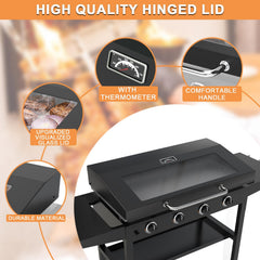 PETKAO lid mounted on Blackstone 36" Omnivore showing improved visibility