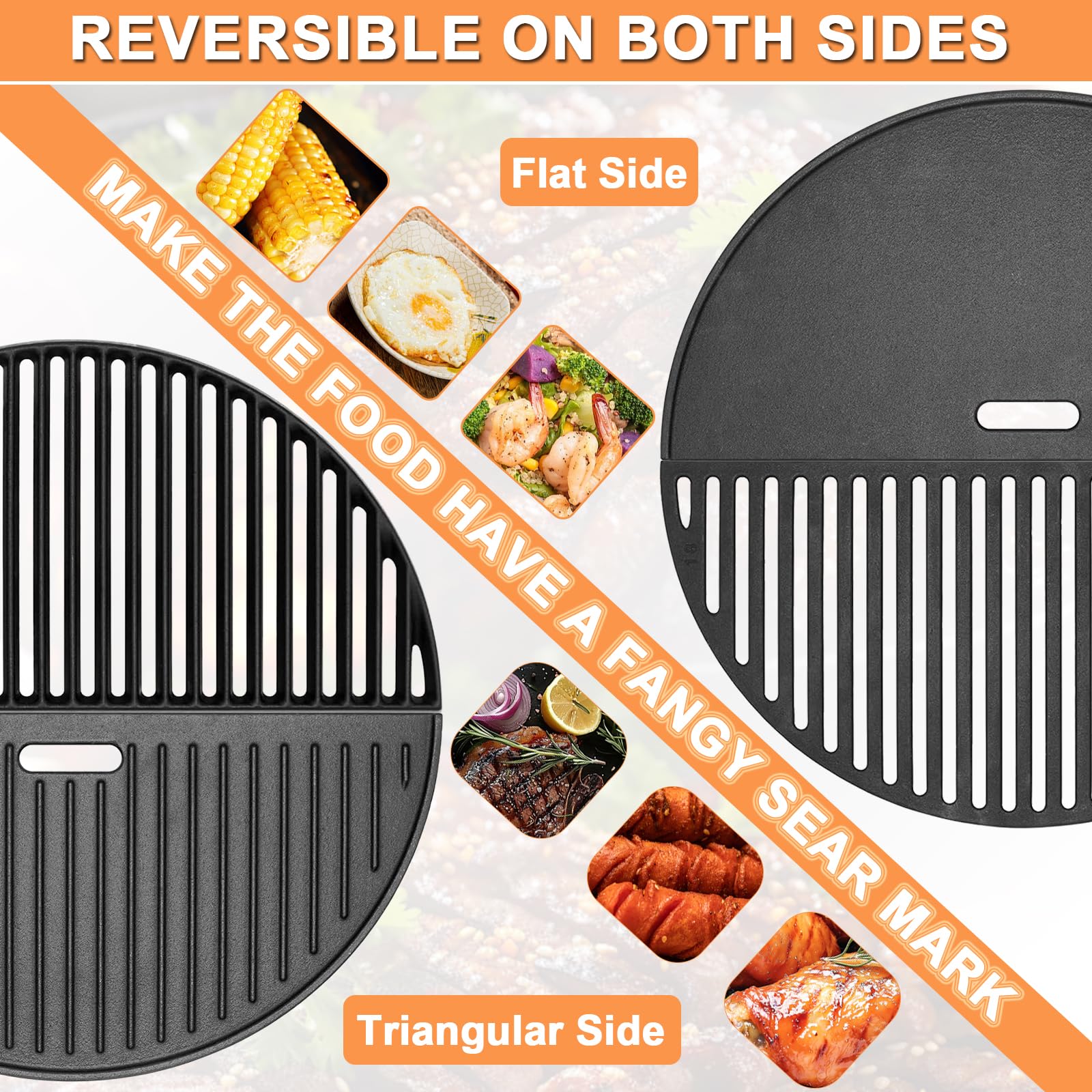 PETKAO packaging box with grate and griddle inside showing included parts