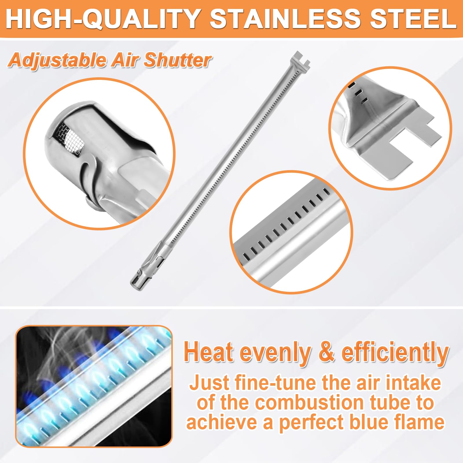 PETKAO burner next to ruler showing accurate OEM-length fit