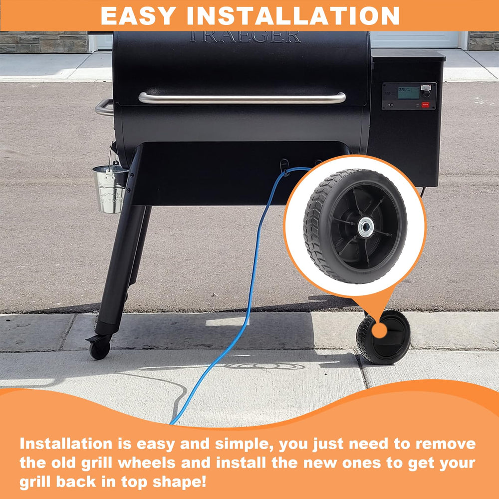 PETKAO wheel beside ruler showing 7" scale for easy size verification benefit