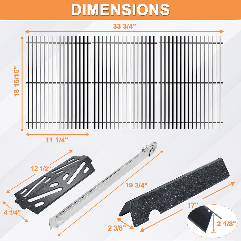 PETKAO stainless grates top view highlighting dense rods for even searing