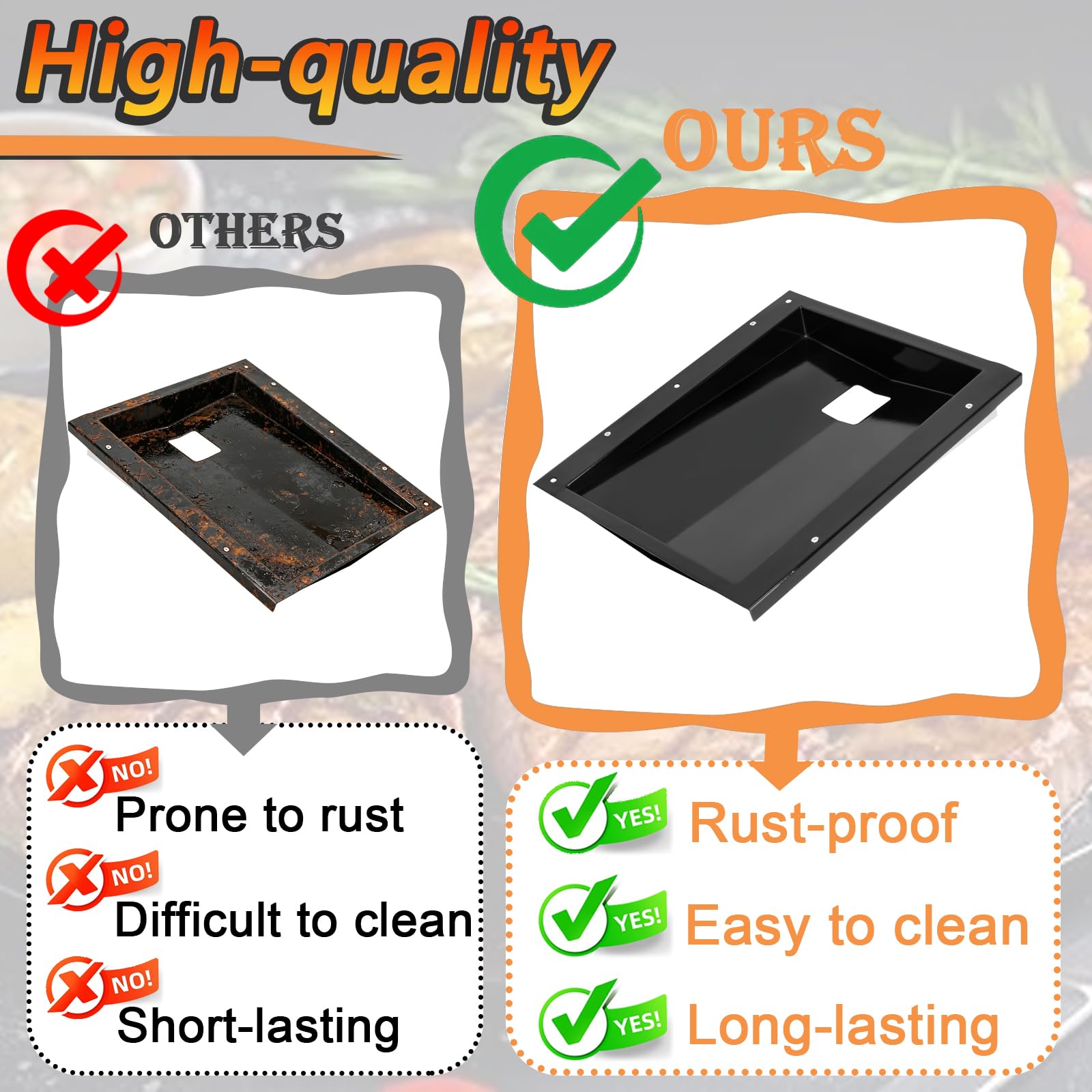 PETKAO tray edge and mounting hole detail highlighting sturdy construction and easy alignment