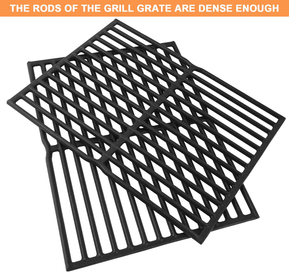 PETKAO two cast iron grates unboxed and side-by-side showing complete 2-pack coverage