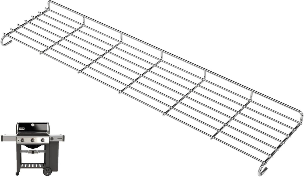 PETKAO warming rack front view showing stainless finish and reliable fit