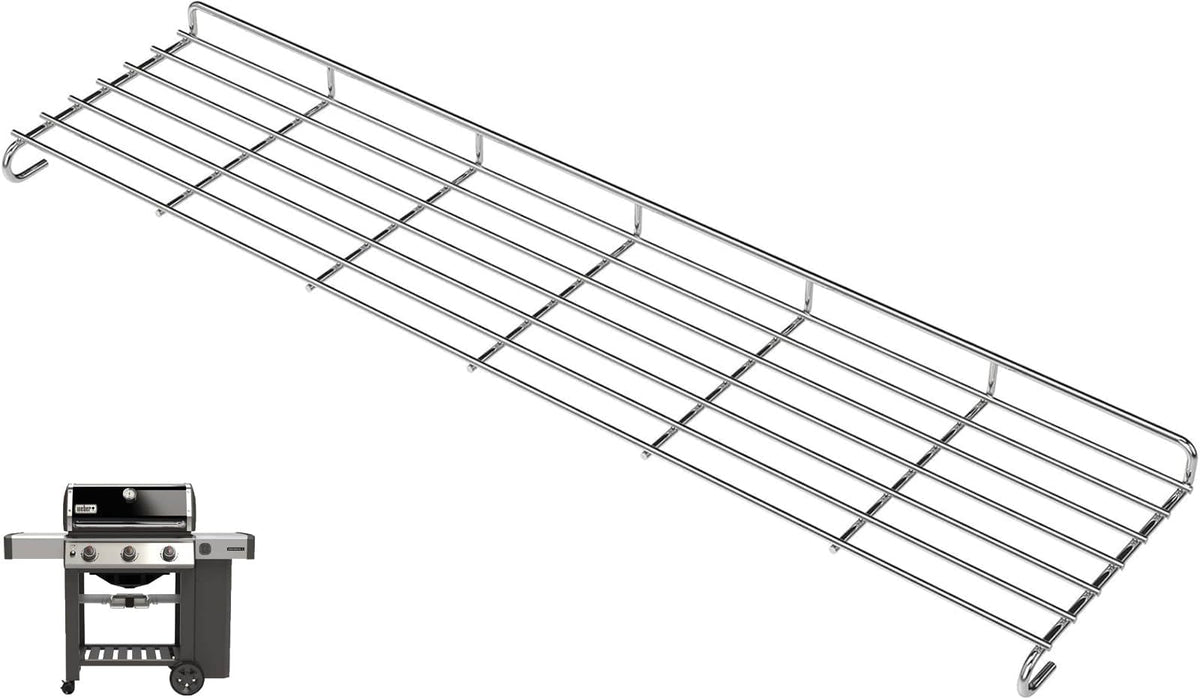 PETKAO warming rack front view showing stainless finish and reliable fit