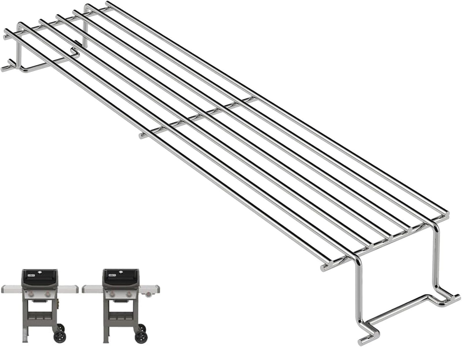 PETKAO front view warming rack showing fit and mounting for quick replacement