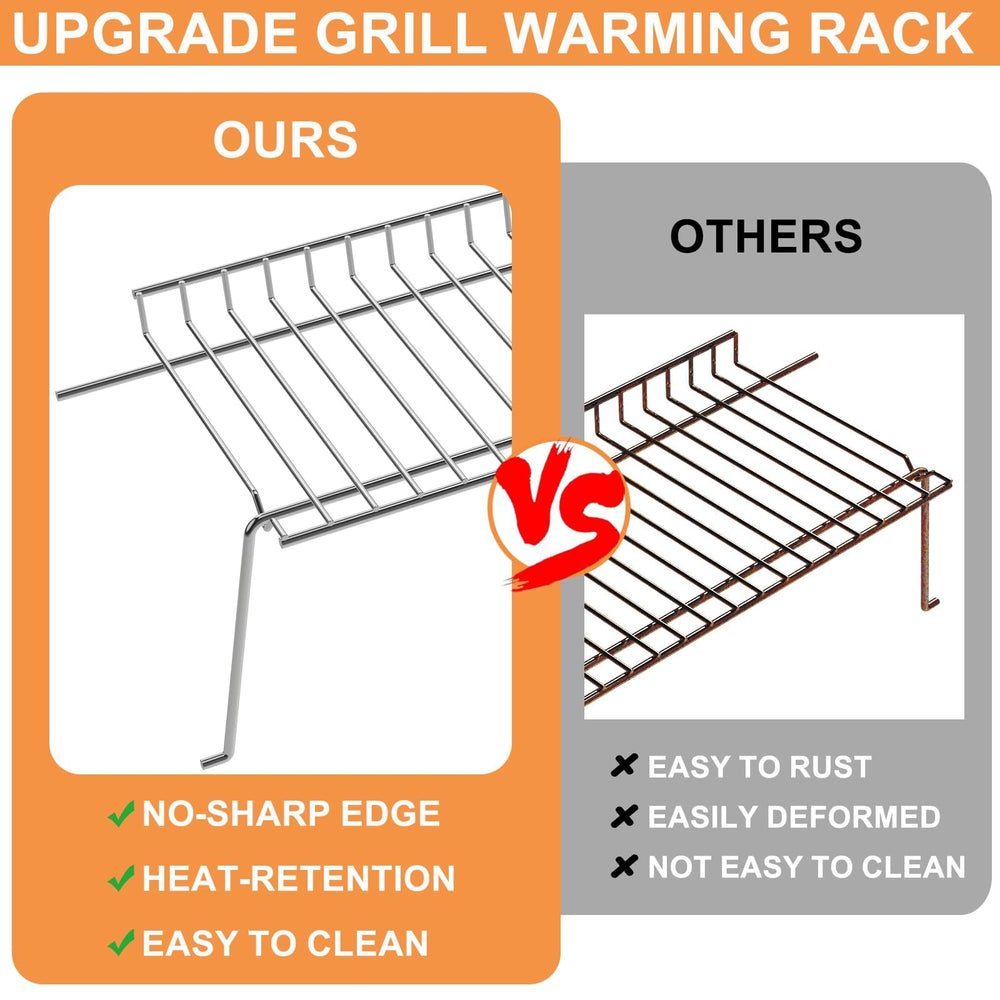 PETKAO warming rack holding buns and steaks to show gentle warming and space saving