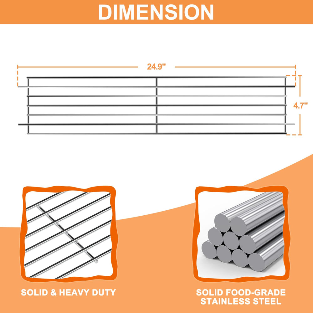 PETKAO warming rack next to ruler showing 24.9 by 4.7 inch dimensions for accurate fit