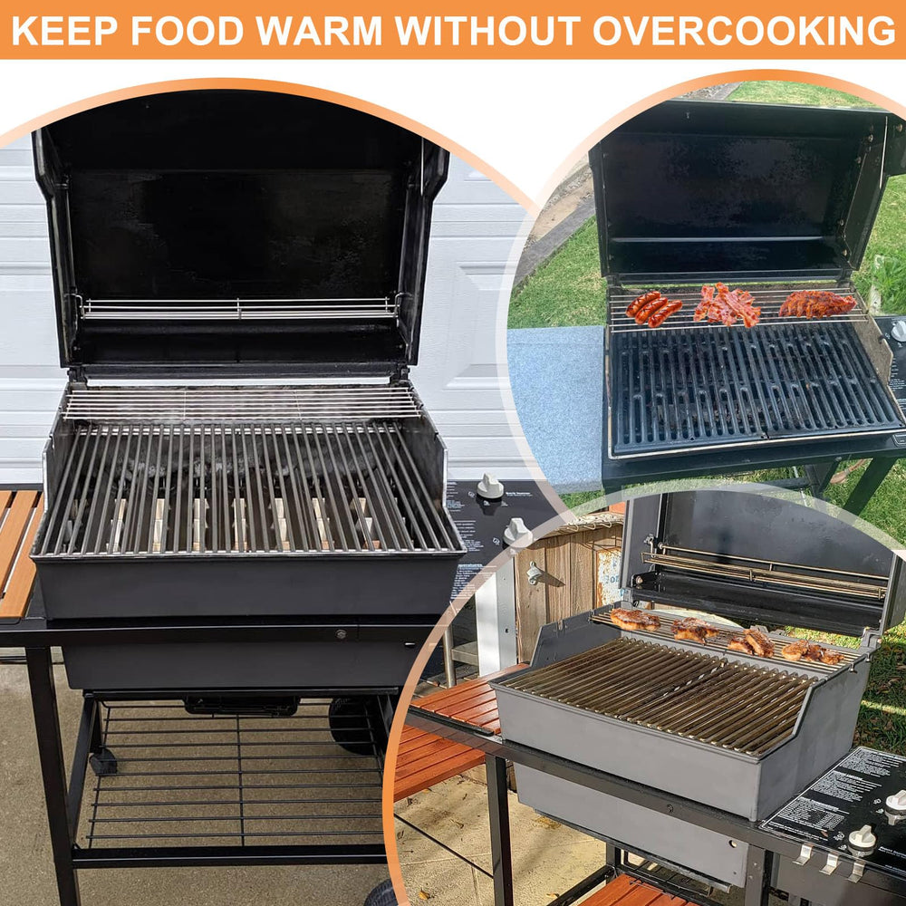 PETKAO warming rack with toasted buns illustrating gentle toasting and keeping food warm