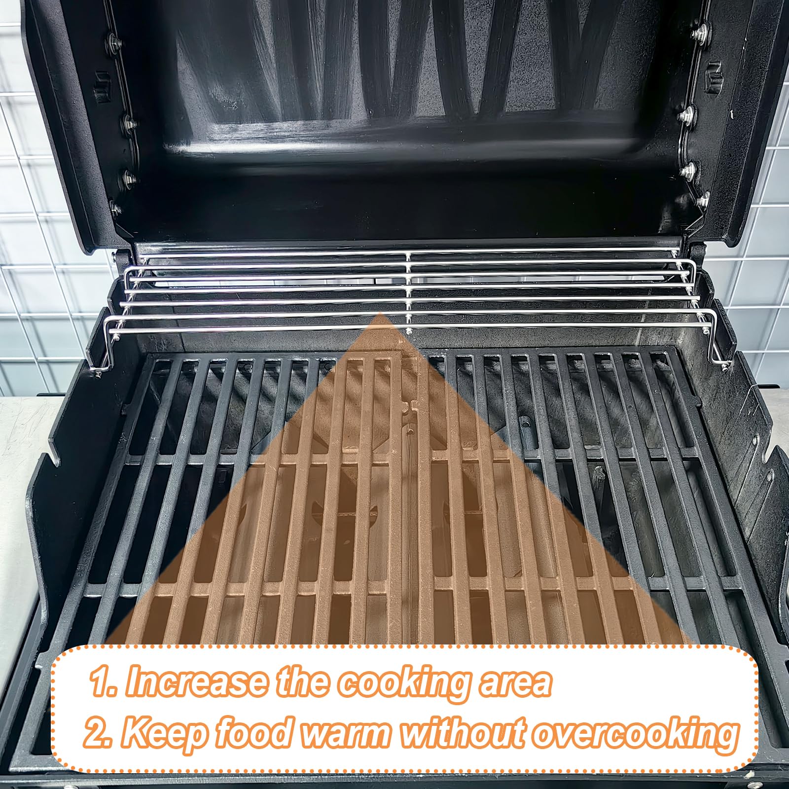 PETKAO warming rack holding buns and hotdogs to preserve texture and warmth
