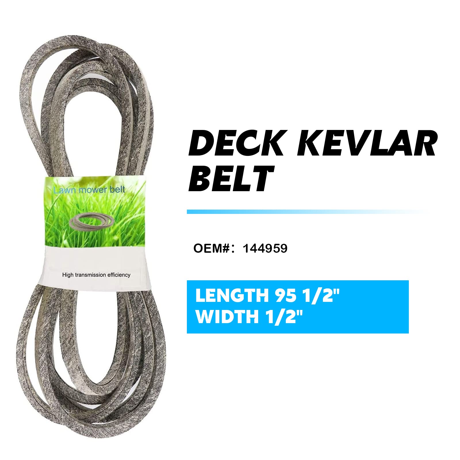 PetMigo 95.5 inch deck belt laid flat for accurate length confirmation