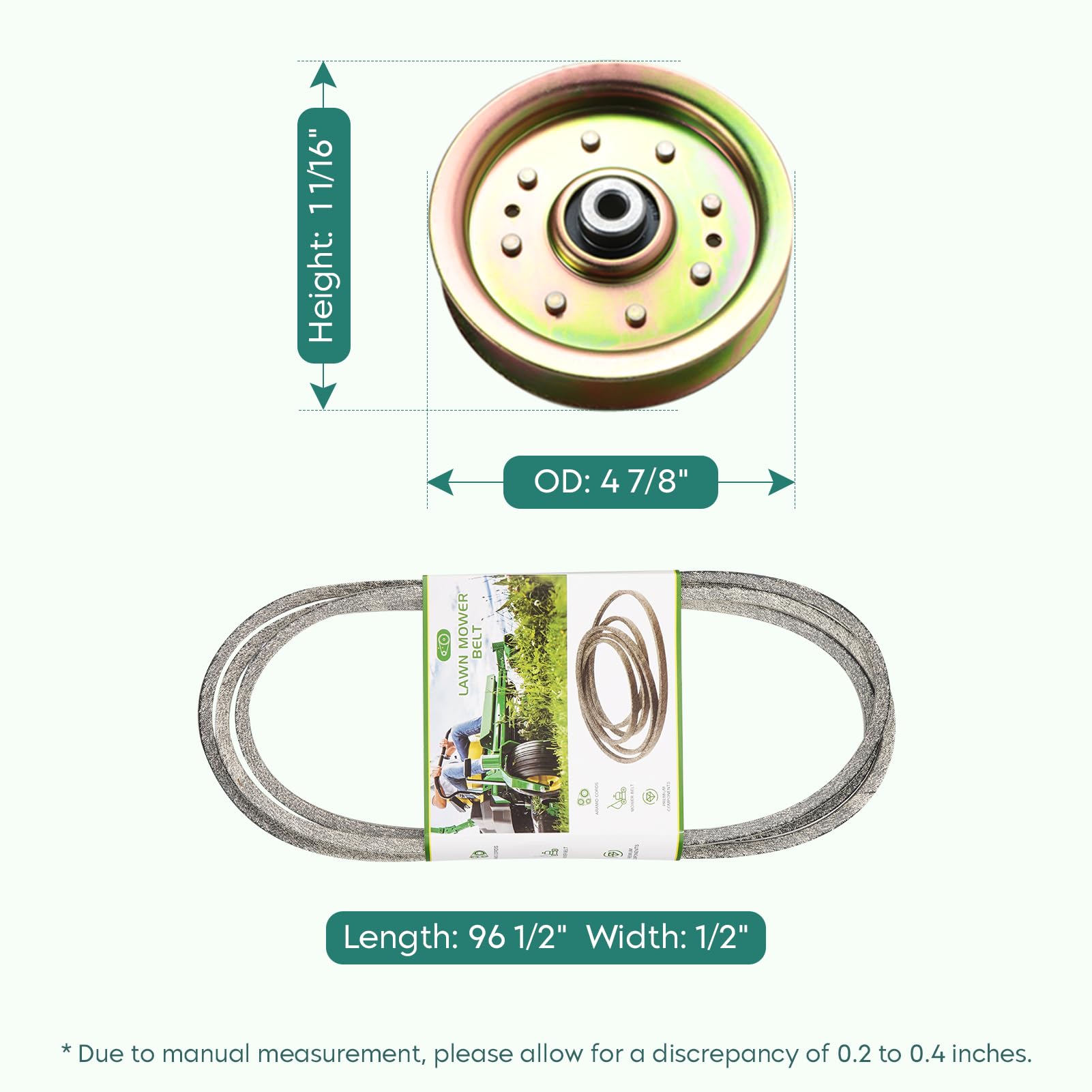 PetMigo flat idler pulley side profile showing OEM-style design for correct tracking
